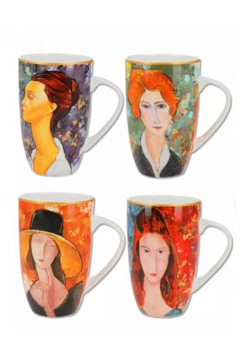 Σετ 4 κούπες Amedeo Modigliani - Art shop στο diaplasibooks.gr