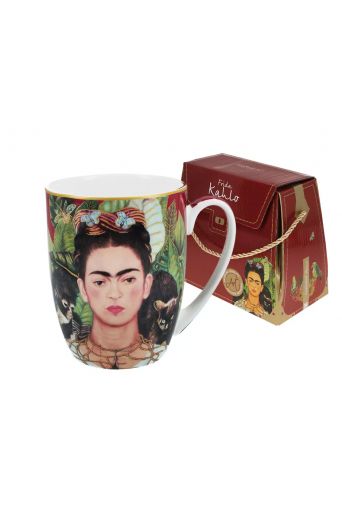 Κούπα Frida Kahlo πορτρέτο με περιδέραιο με αγκάθια - Art shop στο diaplasibooks.gr