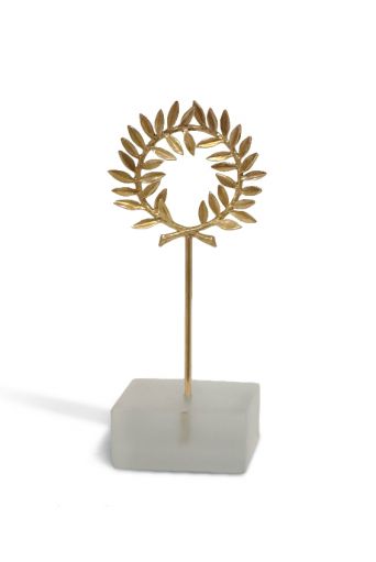 Όρθιο στεφάνι ορειχάλκινο σε plexi glass 11x4cm του Παναγιώτη Τζαφόλια - Art shop στο diaplasibooks.gr