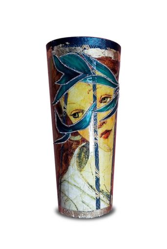 Γυάλινο βάζο της 'Αννας Κουρουπού - Art shop στο diaplasibooks.gr