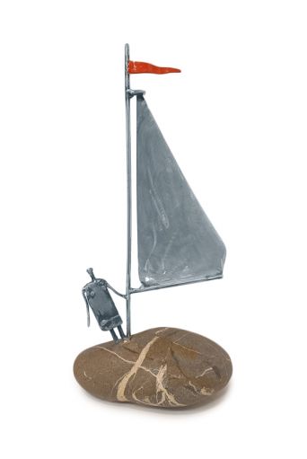 Ιστιοοπλόος με πέτρα από τα Κύθηρα - Art shop στο diaplasibooks.gr