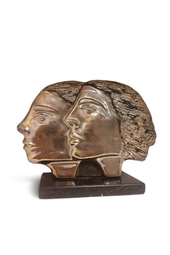 Μικρογλυπτό "Δυόμορφο" raku art - Art shop στο diaplasibooks.gr