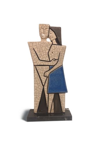 Μικρογλυπτό "Ενότητα" raku art - Art shop στο diaplasibooks.gr