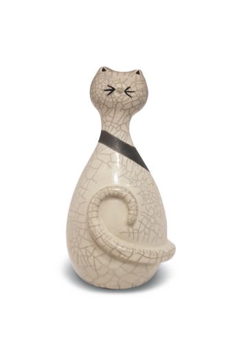 Μικρογλυπτό "Γάτα" raku art - Art shop στο diaplasibooks.gr