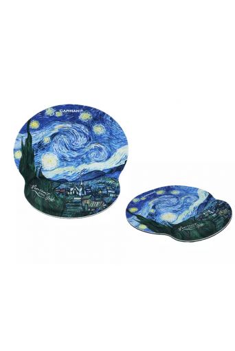 Mouse pad με μαξιλαράκι καρπού Van Gogh ''Έναστρη νύχτα'' - Art shop στο diaplasibooks.gr