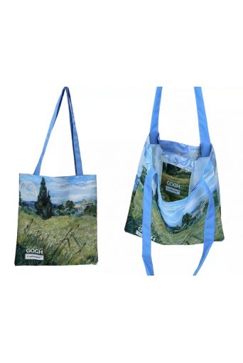 Τσάντα υφασμάτινη  αδιαβροχοποιημένη van Gogh ''Χωράφια με κυπαρίσσια'' - Art shop στο diaplasibooks.gr