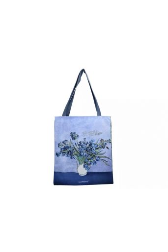 Τσάντα υφασμάτινη αδιαβροχοποιημένη  van Gogh Ίριδες - Art shop στο diaplasibooks.gr