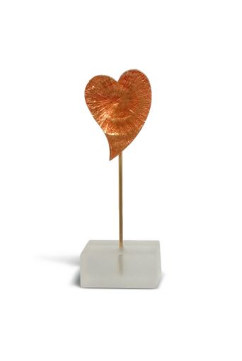 Καρδιά κόκκινη οξειδωμέμη νε plexi glass 12x5cm του Παναγιώτη Τζαφόλια - Art shop στο diaplasibooks.gr