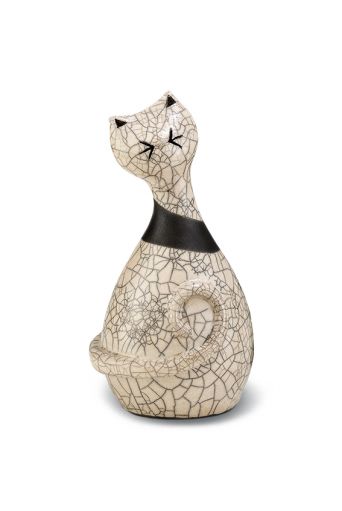 Μικρογλυπτό "Γάτα" raku art - Art shop στο diaplasibooks.gr
