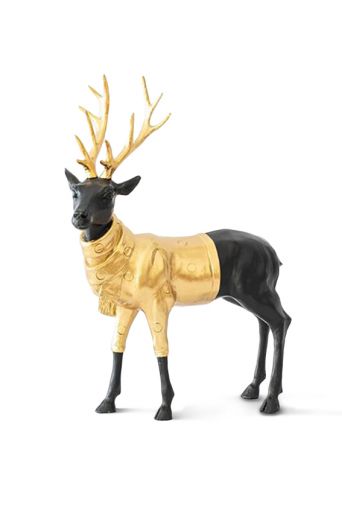 Τάρανδος μαύρος με χρυσή μπλούζα και χρυσά κέρατα - Art shop στο diaplasibooks.gr