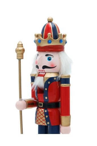 Καρυοθραύστης  ξύλινος κόκκινος-μπλέ  30cm - Art shop στο diaplasibooks.gr