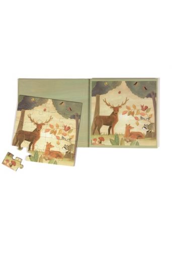 Μαγνητικό παζλ Δάσος, διπλό 17x17 - Παιχνίδια ρόλων στο diaplasibooks.gr