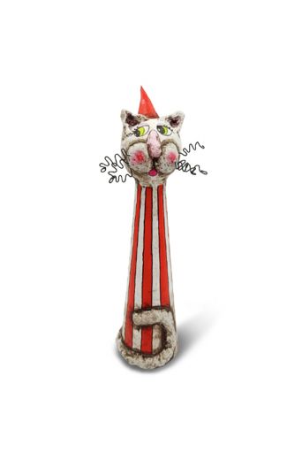 Γλυπτό ''Γάτα"  από papier mache - Art shop στο diaplasibooks.gr