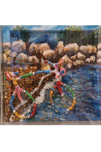 Κορινθιακός 40Χ40 Πίνακας του Ανδρέα Ψαράκου - Art shop στο diaplasibooks.gr