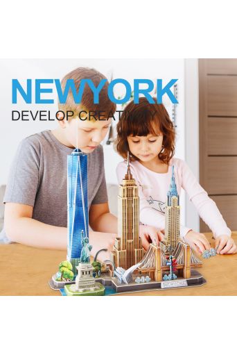 Παζλ 3D Νέα Υόρκη 123 τεμάχια - Παιδικά παιχνίδια στο diaplasibooks.gr