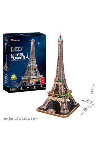 Παζλ 3D Ο Πύργος του Άϊφελ  84 τεμάχια με Led - Παιδικά παιχνίδια στο diaplasibooks.gr