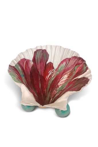 Αχιβάδα διακοσμητική  λευκή "Λουλούδι" - Art shop στο diaplasibooks.gr