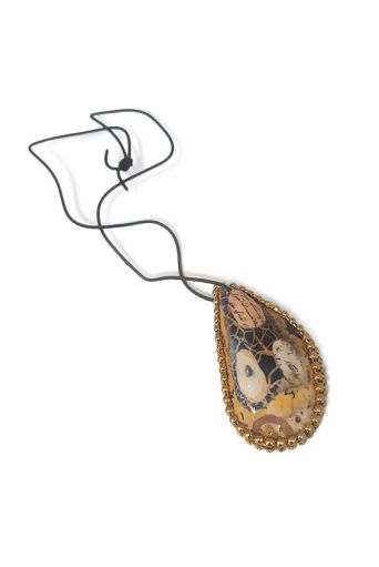 Μενταγιόν όστρακο με πέτρες - Art shop στο diaplasibooks.gr