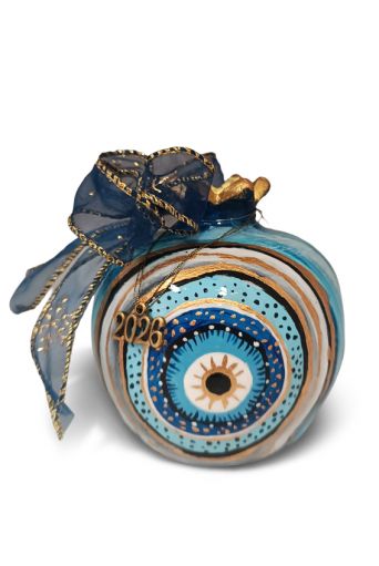 Κεραμικό ρόδι σε μπλε αποχρώσεις - Art shop στο diaplasibooks.gr