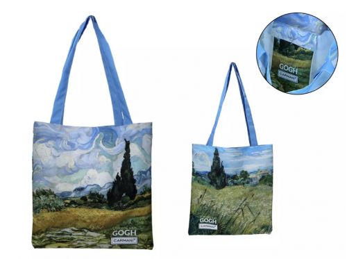 Τσάντα υφασμάτινη  αδιαβροχοποιημένη van Gogh ''Χωράφια με κυπαρίσσια'' - Art shop στο diaplasibooks.gr