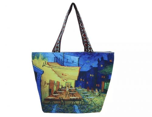 Τσάντα  αδιάβροχη με φερμουάρ Van Gogh ''Café Terrace at Night'' - Art shop στο diaplasibooks.gr