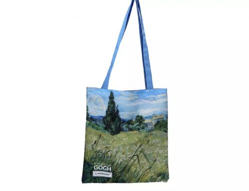 Τσάντα υφασμάτινη  αδιαβροχοποιημένη van Gogh ''Χωράφια με κυπαρίσσια'' - Art shop στο diaplasibooks.gr