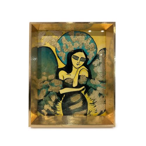 "Θυληκός άγγελος" , ζωγραφική σε κορνίζα - Art shop στο diaplasibooks.gr