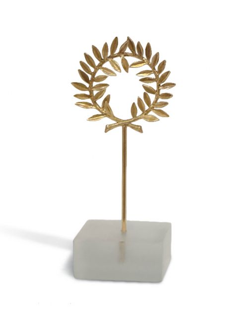 Όρθιο στεφάνι ορειχάλκινο σε plexi glass 11x4cm του Παναγιώτη Τζαφόλια - Art shop στο diaplasibooks.gr