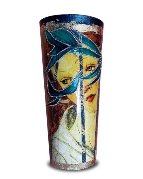 Γυάλινο βάζο της 'Αννας Κουρουπού - Art shop στο diaplasibooks.gr