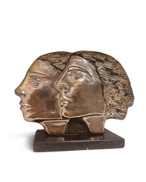 Μικρογλυπτό "Δυόμορφο" raku art - Art shop στο diaplasibooks.gr
