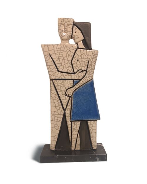 Μικρογλυπτό "Ενότητα" raku art - Art shop στο diaplasibooks.gr
