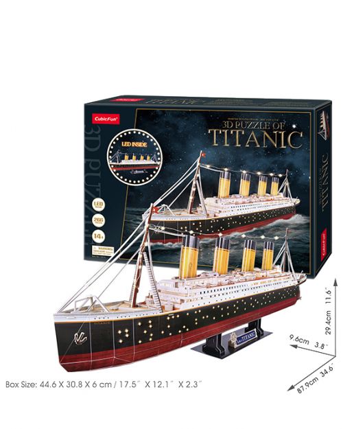 Παζλ 3D Τιτανικός 266 τεμάχια με Led - Παιδικά παιχνίδια στο diaplasibooks.gr