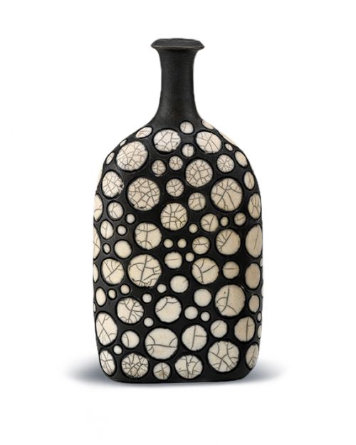 Μπουκάλι πλακέ 23x11cm Raku art - Art shop στο diaplasibooks.gr