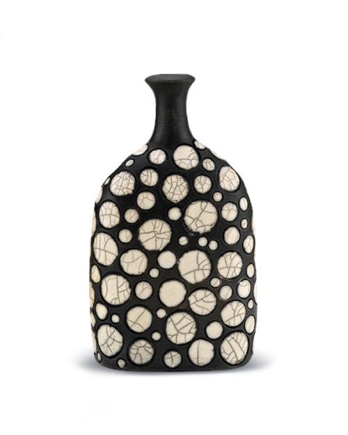 Μπουκάλι πλακέ 23x11cm Raku art - Art shop στο diaplasibooks.gr