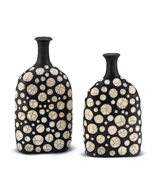 Μπουκάλι πλακέ 23x11cm Raku art - Art shop στο diaplasibooks.gr