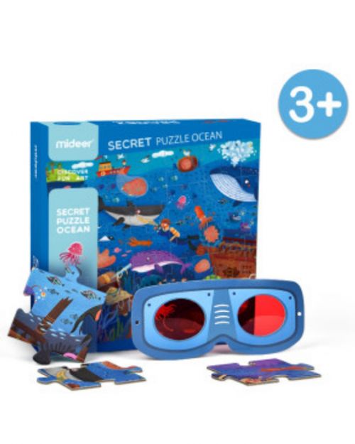 Παζλ Ανακαλύπτω τον ωκεανό με 3D γυαλιά Mideer - Παιδικά παιχνίδια στο diaplasibooks.gr
