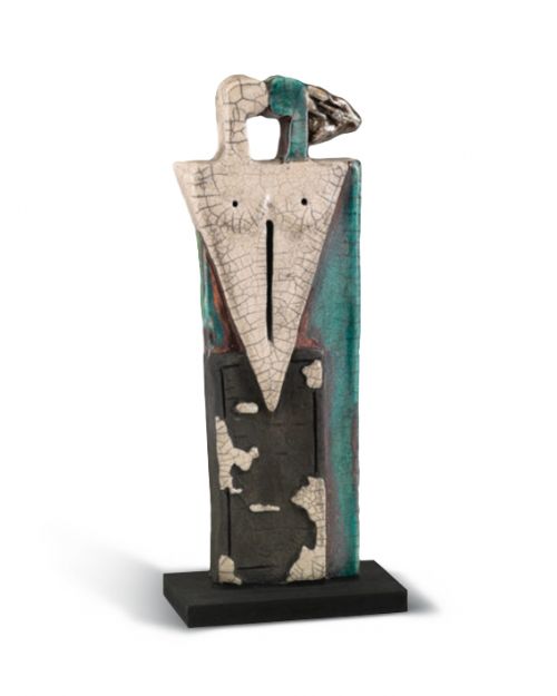 Μικρογλυπτό "Φιλί" raku art - Art shop στο diaplasibooks.gr