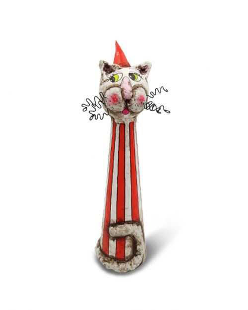 Γλυπτό ''Γάτα"  από papier mache - Art shop στο diaplasibooks.gr