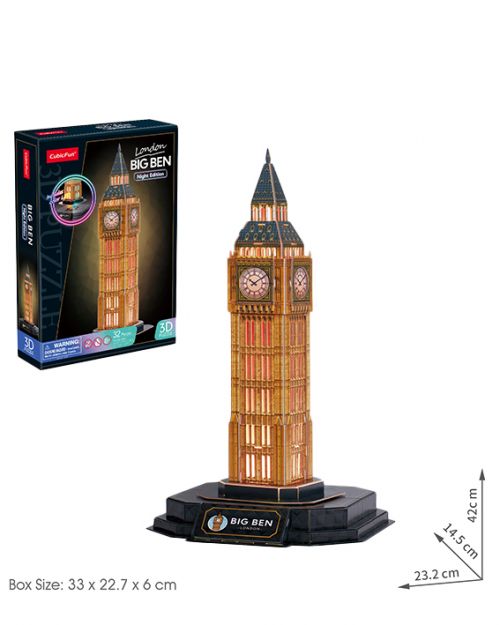 Παζλ 3D Μπιγκ Μπεν - νύχτα 32 τεμάχια με Led - Παιδικά παιχνίδια στο diaplasibooks.gr