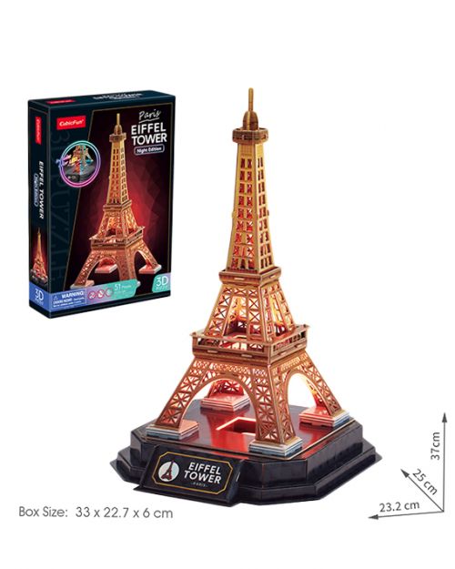 Παζλ 3D Ο Πύργος του Άϊφελ - νύχτα 51 τεμάχια με Led - Παιδικά παιχνίδια στο diaplasibooks.gr