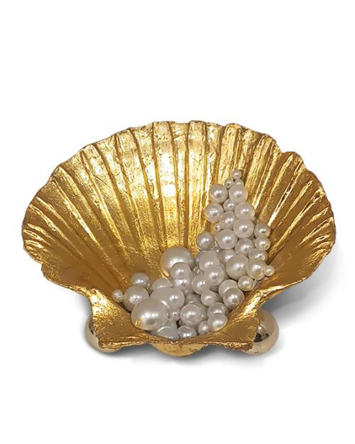 Αχιβάδα διακοσμητική χρυσή  "Μαργαριτάρια" - Art shop στο diaplasibooks.gr