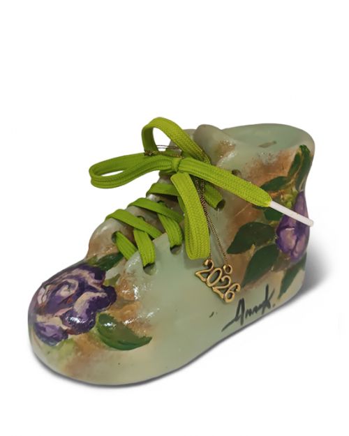 Κουμπαράς - γούρι "Παπούτσι Art" με λουλούδια - Art shop στο diaplasibooks.gr