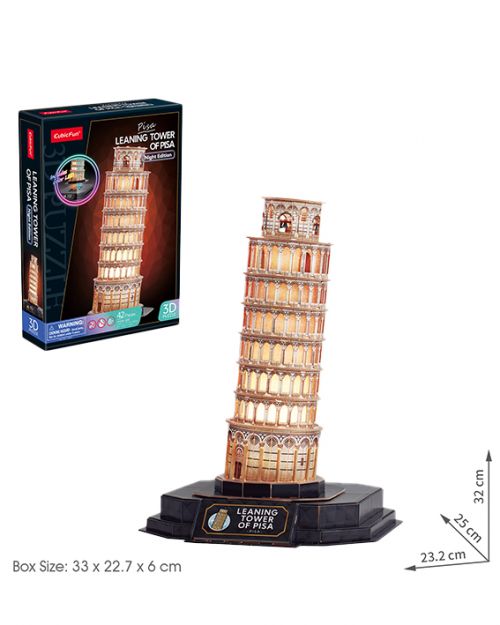 Παζλ 3D Ο Πύργος της Πίζας 42 τεμάχια με Led - Παιδικά παιχνίδια στο diaplasibooks.gr