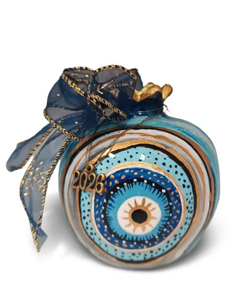 Κεραμικό ρόδι σε μπλε αποχρώσεις - Art shop στο diaplasibooks.gr