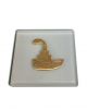 Καράβι με φουγάρο κόκκινο σε plexi glass 10x10x1cm - Art shop στο diaplasibooks.gr